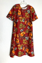 Zara Tarafaluc Womens Sz 6 Dress Orange Floral Mini Short Sleeve Career Business - $27.71