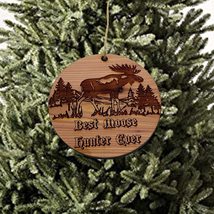 Best Moose Hunter Ever - Cedar Ornament - £15.32 GBP