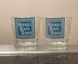 Nickel Plate Railroad Railway Shot Glasses Set Of 2 - £13.06 GBP