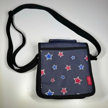 STAR Red Blue Star Print Crossbody Wallet Purse Vinyl Travel Organizer - $21.95