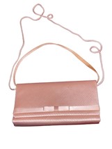 Preston &amp; York Evening Bag Womens Bow Hand Shoulder Strap Pink Satin 5&quot; - £15.90 GBP