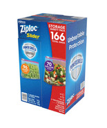 Ziploc Slider Storage Bags 166 Count Variety Pack: Quart (96 ct.), Gallo... - £16.80 GBP