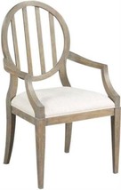 Arm Chair Woodbridge Emma Slatted Oval Back Vintage Finish Wood Upholstered Seat - £894.31 GBP