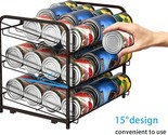 3 Tier Stackable Can Rack Organizer For Food Storage Kitchen Cabinets Co... - $43.99