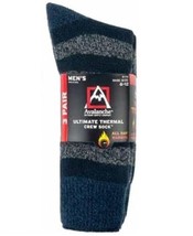 Avalanche Men&#39;s Socks Ultimate Thermal Crew Socks 3Pk Size 6-12 All Day Warmth - £14.81 GBP