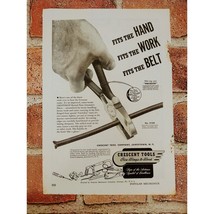 1951 Crescent Tools - Fits the Hand / Work / Belt - Original Vtg PRINT AD - $19.79