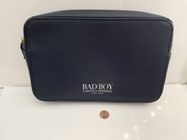 Carolina Herrera Bad Boy Toiletry Bag Navy Blue cosmetic pouch travel case - $24.99