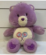 Vintage 2002 Care Bears Share Bear Plush Stuffed Animal 13&quot; Purple Lolli... - $17.99 CAD