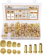 180Pcs Compression Fittings Assortment Kit - 4 Sizes (1/4&quot;,, Oil And Ine... - $33.99