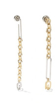 Givenchy G Link Mismatched Earrings Goldtone/ Silver tone  $579 - £236.57 GBP