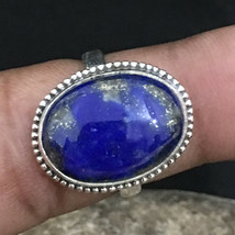 925 Sterling Silver Lapis Lazuli Handmade Ring SZ H to Y Festive Gift RS-1155 - £29.48 GBP