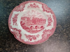 Johnson Bros Old Britain Castles Pink 6&quot; Bread Plate 1792 Haddon Hall - $376.14 MXN