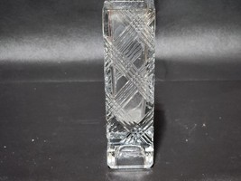 Vintage FOSTORIA Etched Crystal 6&quot; Square Bud Vase - Made For Avon - 1980 - $10.67