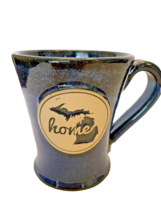 Coffee Mug SHS Pottery Sunset Hill Stoneware Home Blue USA 2017 4.75&quot; Tall Cup - £18.57 GBP