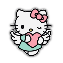 Cupids Hello Kitty Cartoon Sticker Vinyl Decal Waterproof ''SIZES'' - $4.50 - $18.00