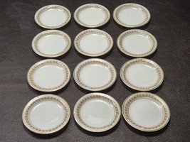 Rosenthal Bavaria Lot of 12 Butter Pats Plates Tiny Floral Gold Rim - $70.13