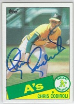 Chris Codiroli - Signed Autograph 1985 Topps #552 - MLB Oakland Athletics A&#39;s - £2.35 GBP