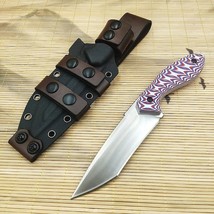 Full Tang Fixed Blade Z-WEAR Steel Kydex Sheath Hunting Knife Drop Point Blade - £77.66 GBP