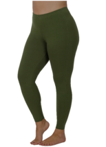 Zenana 3X Better Cotton/Spandex Stretch Full Length Leggings A Green - $12.86