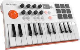 25 Key Bluetooth Midi Keyboard Controller With 9 Backlit Beat Pads, Oled - £87.29 GBP