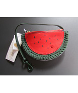 Tory Burch Purse Charm Coin Pouch Key fob Leather Watermelon Wristlet Ne... - £63.32 GBP