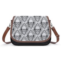Mondxflaur Skull Messenger Bag for Women PU Leather Crossbody Bag Fashion - £21.57 GBP