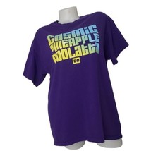 DUNKIN DONUTS Cosmic Pineapple Coolatta Purple T Shirt Size Large - $14.85