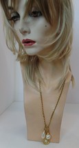 Vintage Unbranded Goldtone &amp; Chunky Faux Pearl Necklace 26&#39; Long - £15.55 GBP