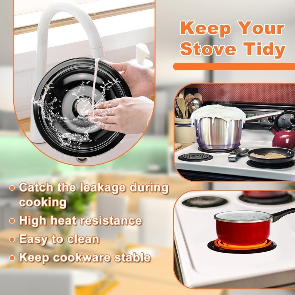 Set of 8 Electric Stove Burner Elements and Drip Pans - Whirlpool & Frigidaire Item image 8