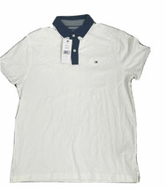 Tommy Hilfiger Short Sleeved Cotton Blend Shirt Bright White, Size: Small - $29.69