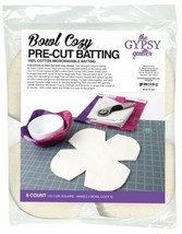 Bowl Cozy Pre-Cut Batting - 8 Count Cotton Microwavable Batting Squares M230.05 - £9.64 GBP