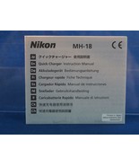 Nikon MH-18 Quick Charger Instruction Manual dq - $9.89