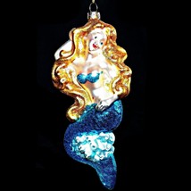 Summit Mermaid Polonaise Blonde Bombshell Mermaid Old World Christmas Ornament - £64.25 GBP