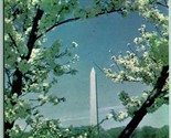Washington Monumento Washington Dc Unp Non Usato Cromo Cartolina H14 - $4.04