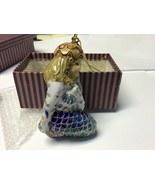 Alsan Enamel cloisonné  Mermaid Ornament Blue, White, aqua blonde 4” - €20,95 EUR