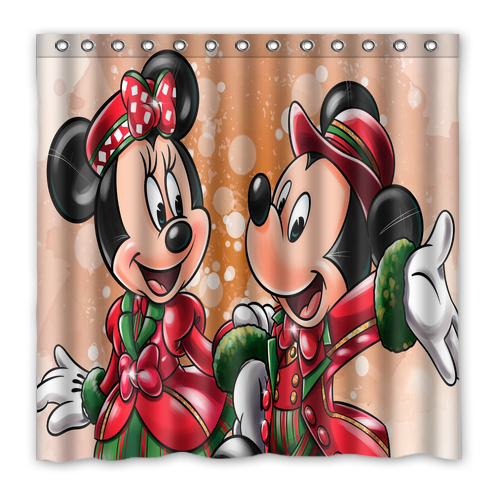 Minnie Mickey Cartoon Disney Custom Waterproof Polyester Shower Curtain 4 Size Item image 7