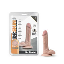 Dr. Skin Silicone Dr. Daniel 6&quot; Dildo With Suction Cup Vanilla - £26.41 GBP