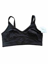 Tranquil &amp; True Womens Comfort Bra Microfiber Seamless Pullover Black Si... - $17.93 CAD