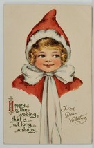 Nister Irene Marcellus Darling Girl in Santa Hat Postcard S9 - £15.89 GBP