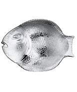Pasabahce Fish Shaped Tempered Glass Plate Marine Clear Crystal Dish - £21.98 GBP