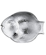 Pasabahce Fish Shaped Tempered Glass Plate Marine Clear Crystal Dish - $27.94