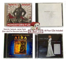 Elton John, Carly Simon, James Taylor, Weird Al Yankovic Lot of 4 CDs - used - £15.65 GBP