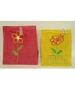 Flowered Gift Bags Set of 2 Pink &amp; Yellow - $130.76 MXN