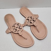 Tory Burch Miller Thong Flip Flop Sandals Tan Pink Patent Leather - Size 8m - £28.33 GBP