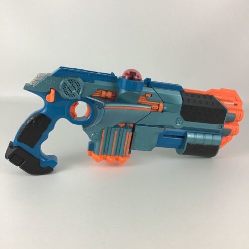Nerf Lazer Tag Phoenix LTX Shotgun Attachment Blue Electronic Weapon 2008 Hasbro - $49.45