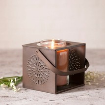 Sturbridge tin Candle Holder in weathered brown - £22.37 GBP