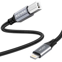 Agvee 5Ft Lightning Otg Midi Cable Usb Type-B Cord Compatible With, Dark Gray - $38.98