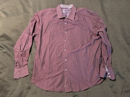 Robert Graham 2XL Classic Fit Purple Geometric Long Sleeve Shirt Mens - $41.95