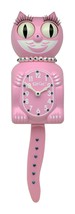 Limited Lady Kit-Cat Klock Swarovski Satin Pink Blue Zircon/Heart Jewele... - £125.34 GBP