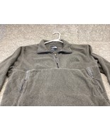 The North Face 1/4 Zip Fleece Sweatshirt Mens Large Gray sweater mock neck - £10.55 GBP